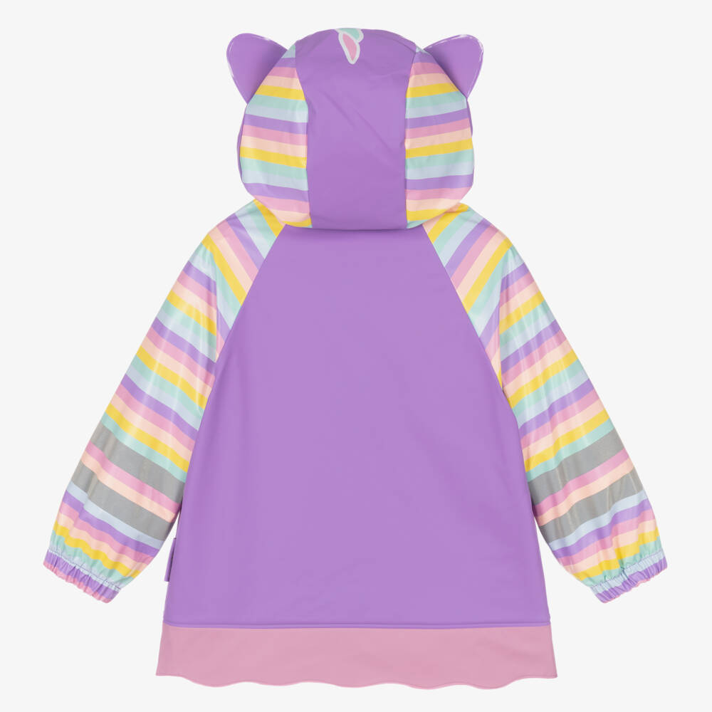 Playshoes-Girls Purple Unicorn Raincoat | Childrensalon