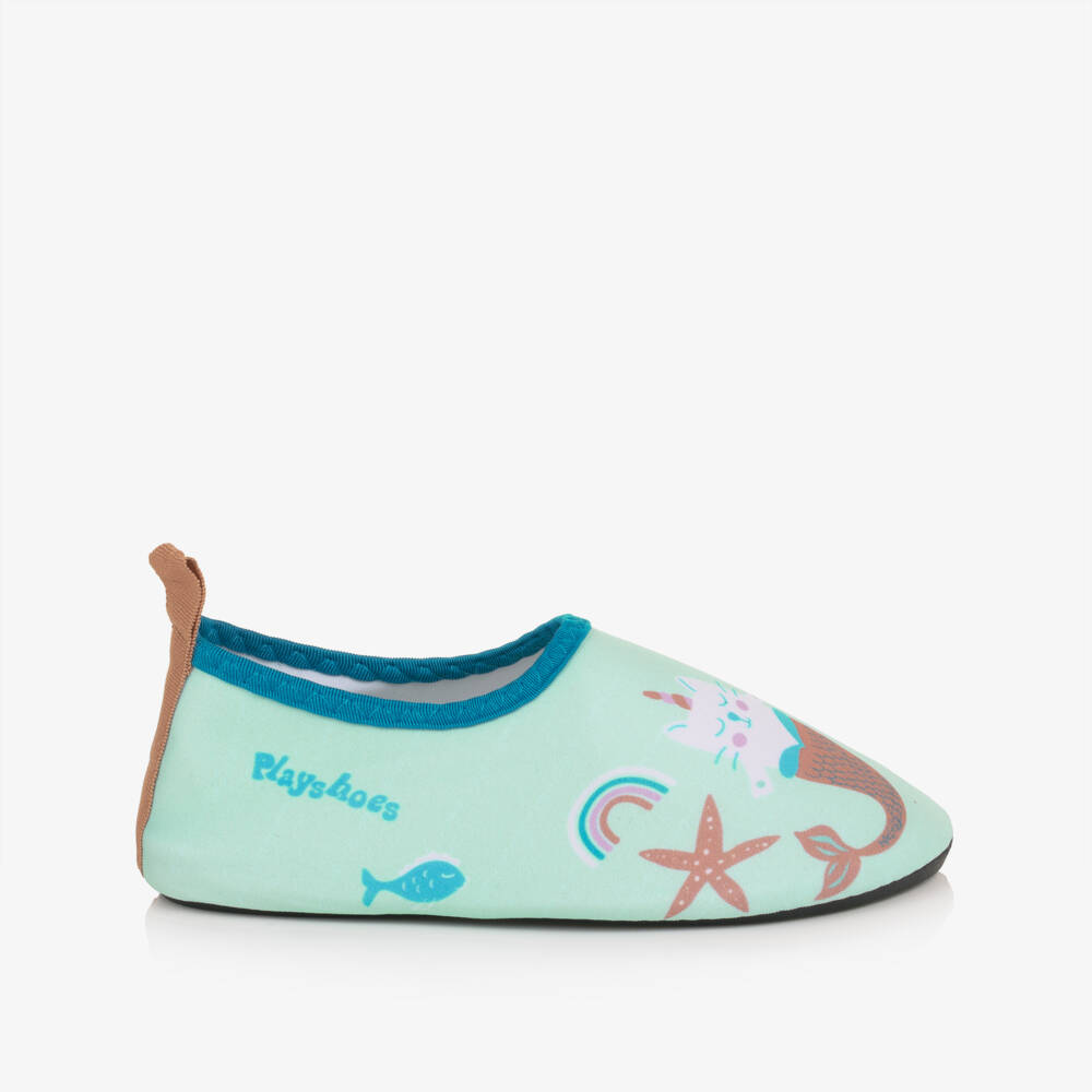 Playshoes-Green Mermaid Aqua Shoes | Childrensalon
