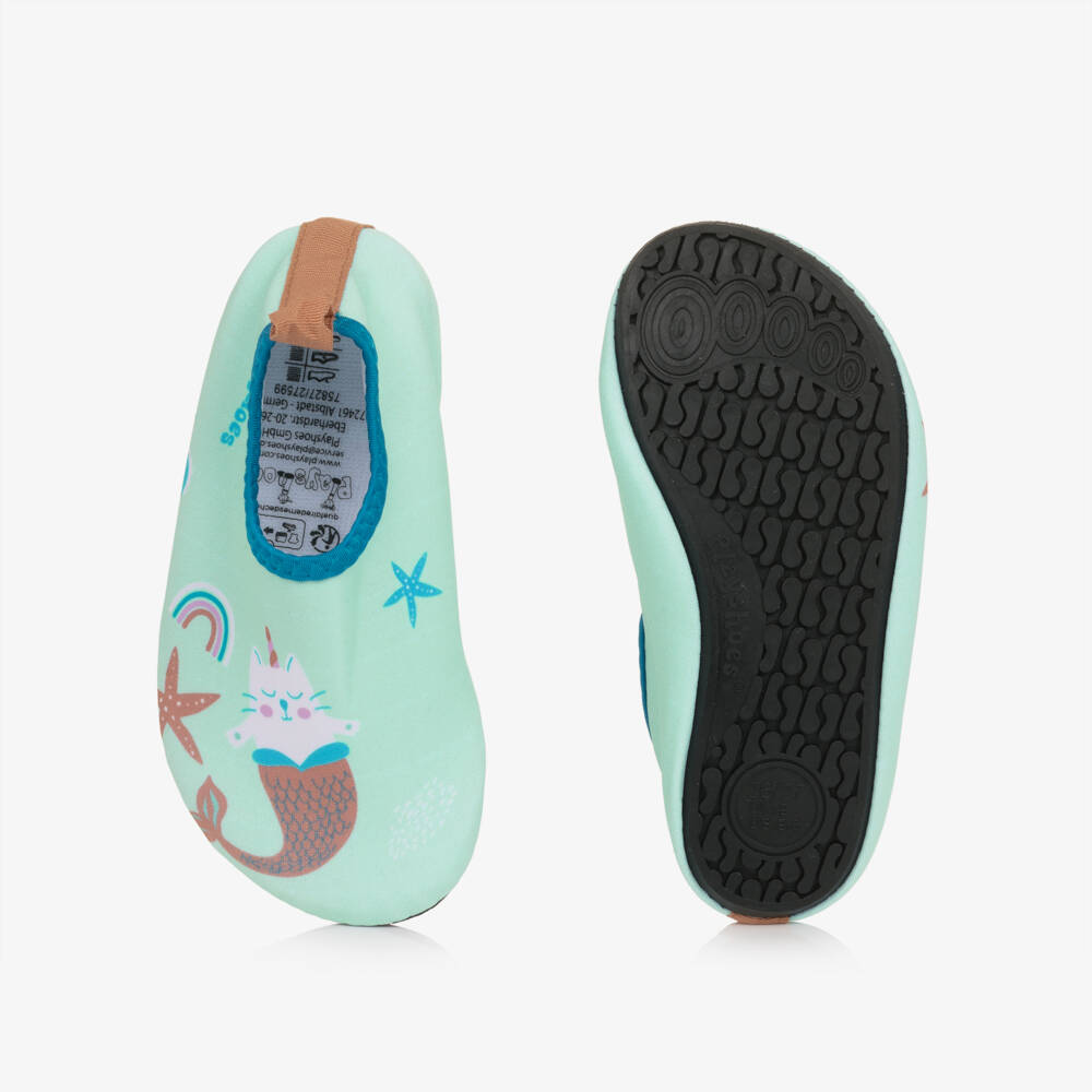 Playshoes-Green Mermaid Aqua Shoes | Childrensalon