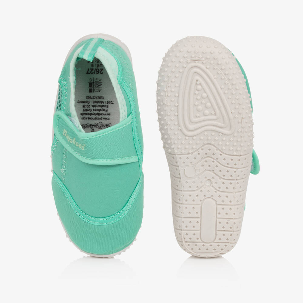 Playshoes-Green Velcro Aqua Shoes | Childrensalon