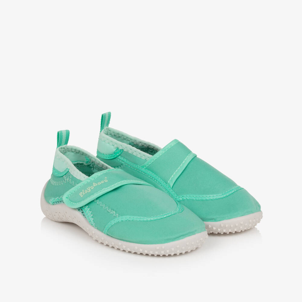 Playshoes-Green Velcro Aqua Shoes | Childrensalon