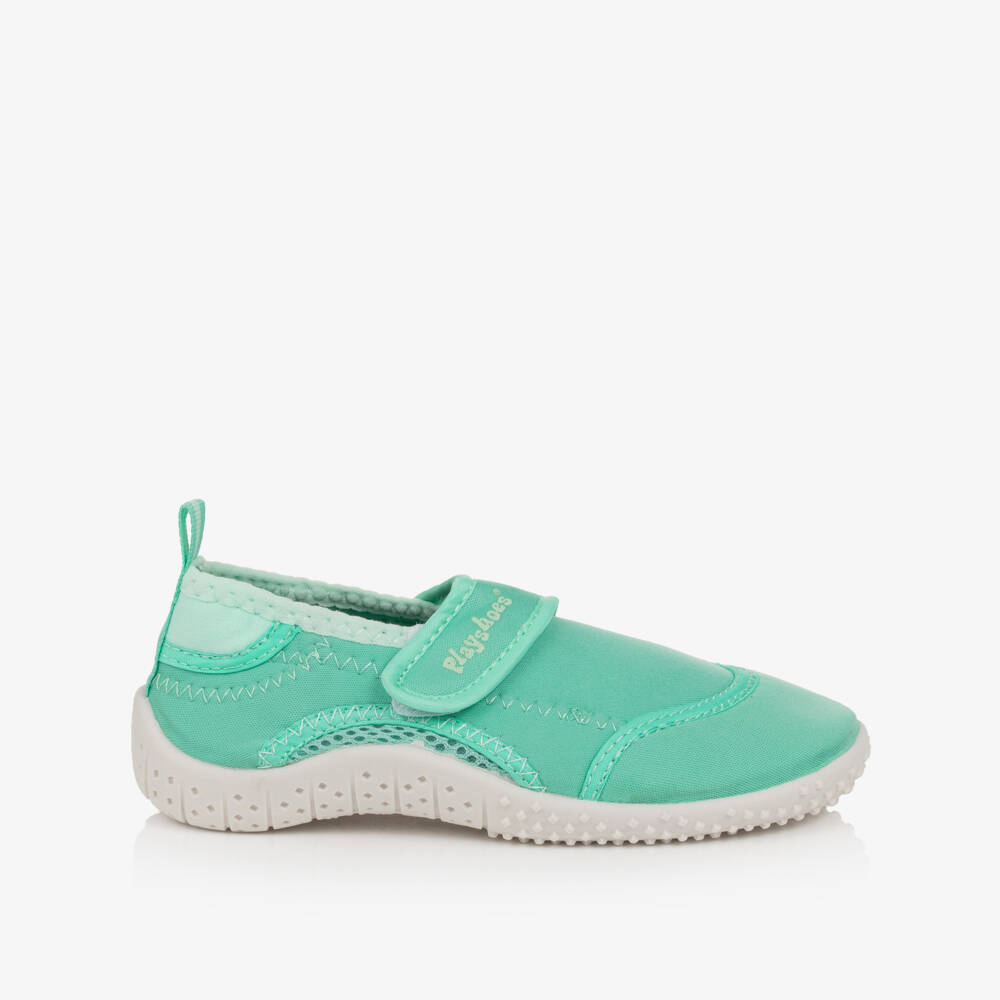 Playshoes-Green Velcro Aqua Shoes | Childrensalon
