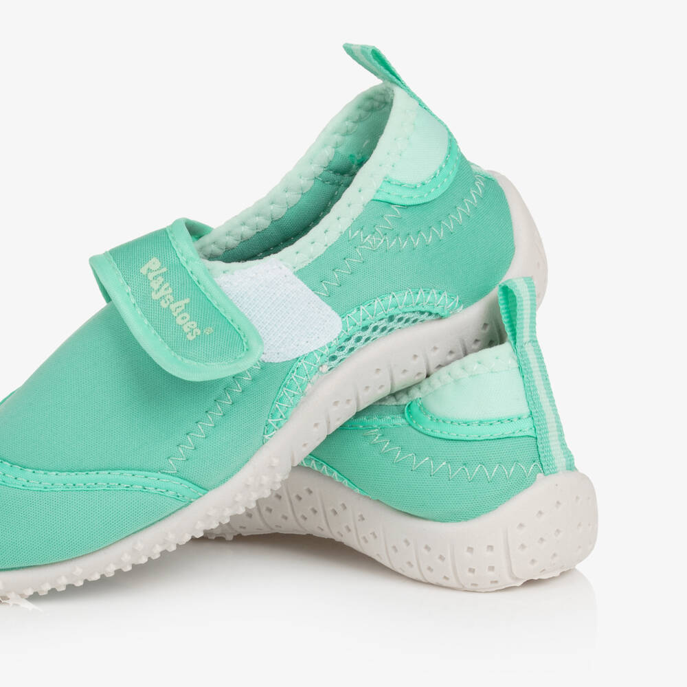 Playshoes-Green Velcro Aqua Shoes | Childrensalon