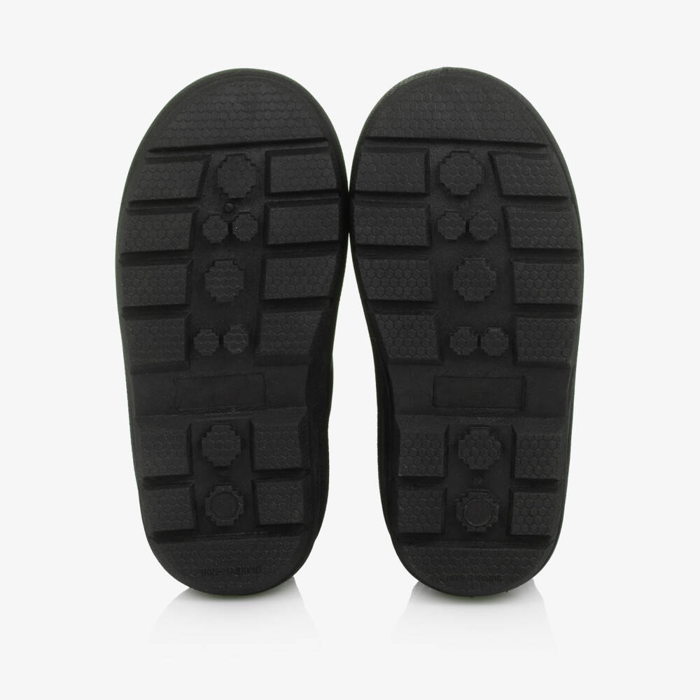 Playshoes-Grey & Black Drawstring Snow Boots | Childrensalon