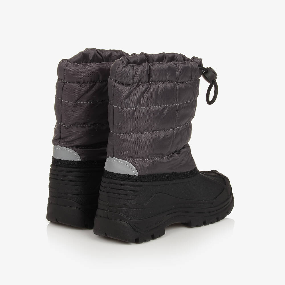 Playshoes-Grey & Black Snow Boots | Childrensalon
