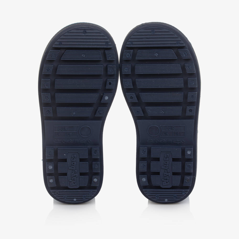 Playshoes-Mid-Blue Rubber Rain Boots | Childrensalon