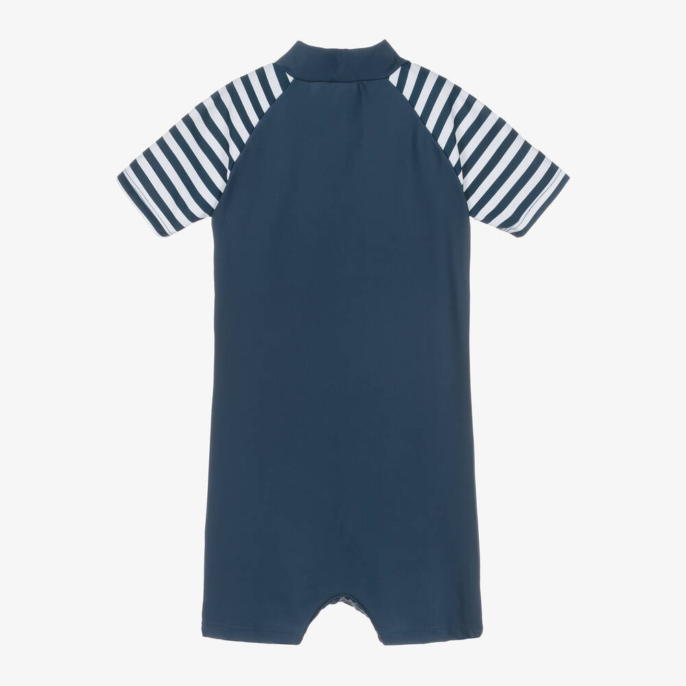 Playshoes-Navy Blue Anchor Sun Suit (UPF50+) | Childrensalon