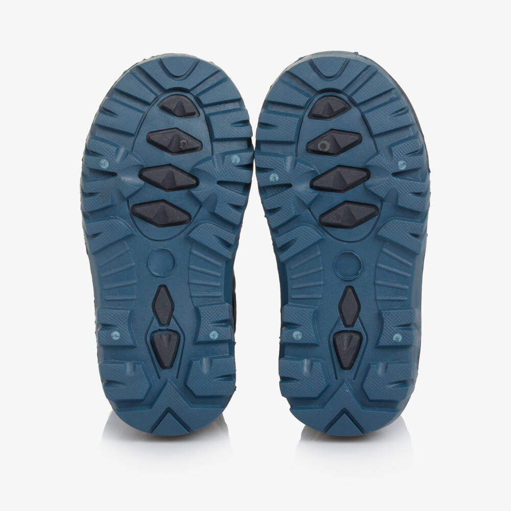 Playshoes-Navy Blue Drawstring Snow Boots | Childrensalon