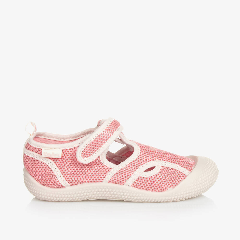 Playshoes-Pink Mesh Aqua Shoes | Childrensalon