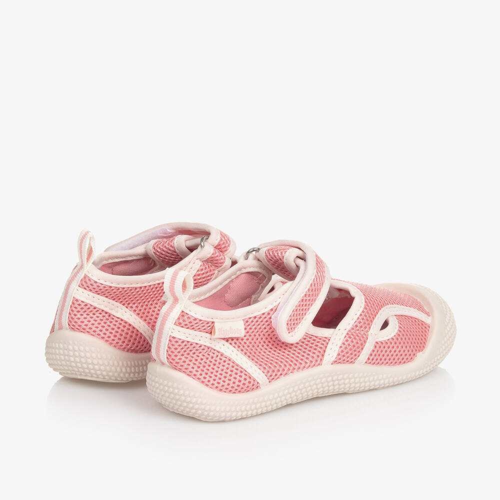Playshoes-Pink Mesh Aqua Shoes | Childrensalon