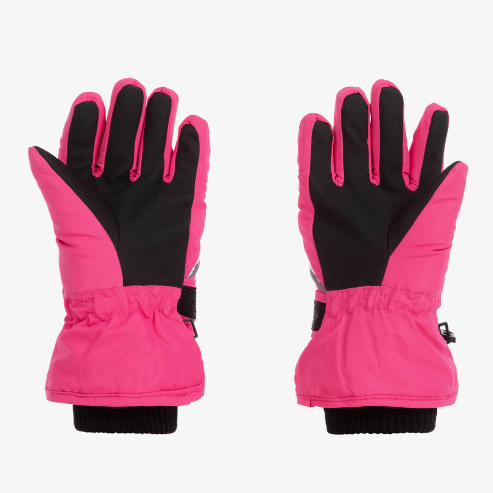 Playshoes-Pink Windproof & Waterproof Thermal Ski Gloves | Childrensalon