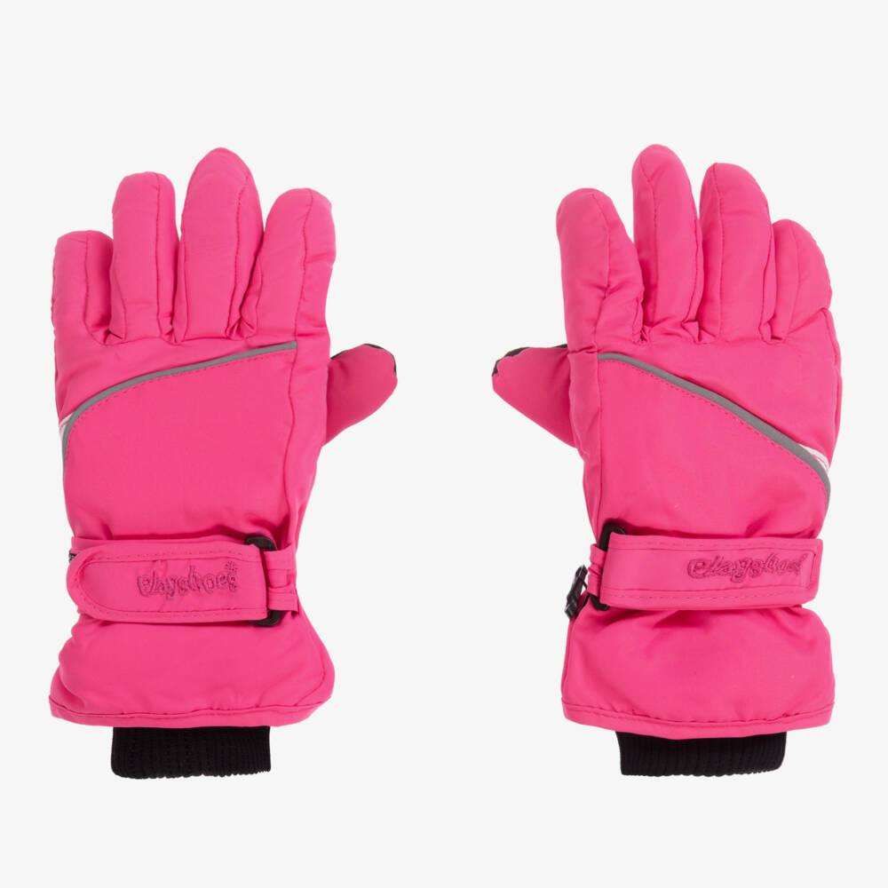 Playshoes-Pink Windproof & Waterproof Thermal Ski Gloves | Childrensalon