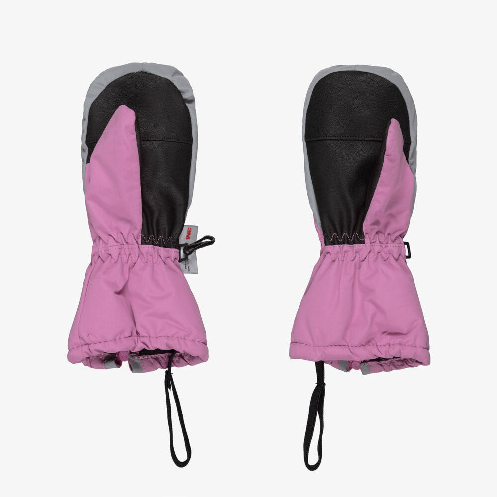 Playshoes-Pink Zip-Up Ski Mittens | Childrensalon