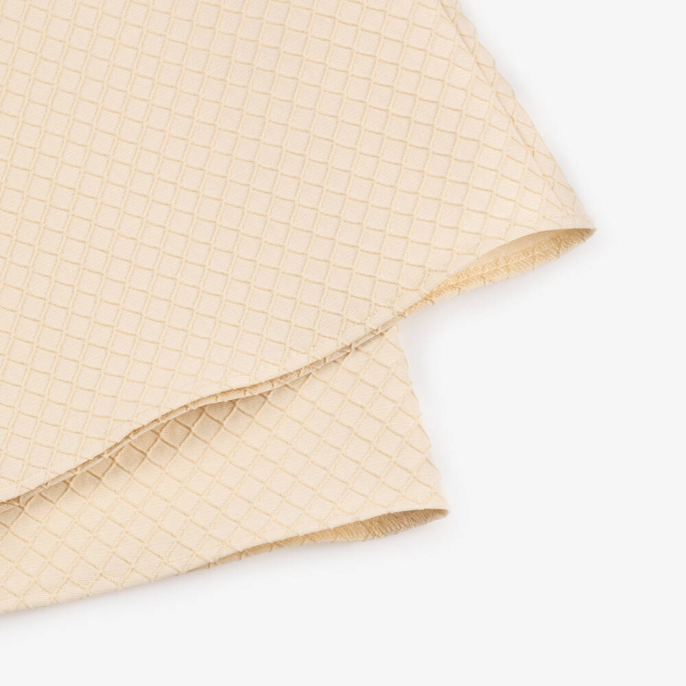 POCA & POCA-Бежевые текстурированные широкие брюки для девочек | Childrensalon