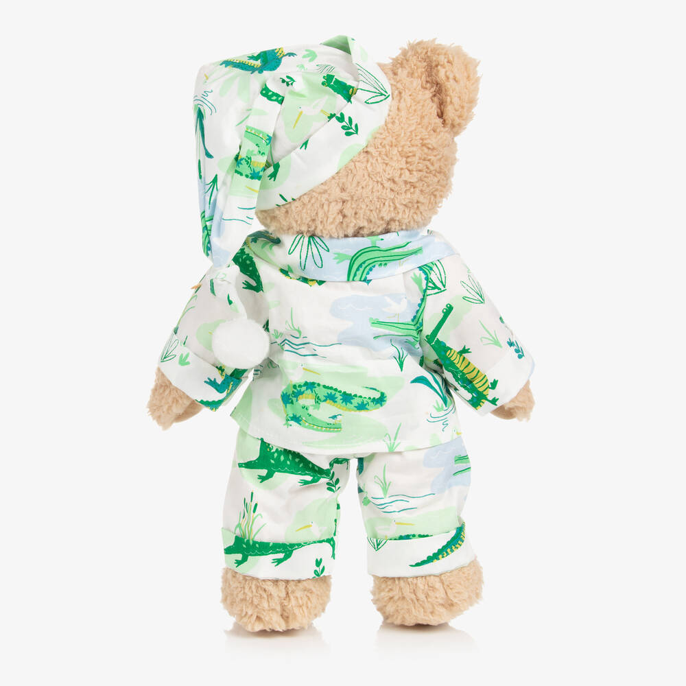 Powell Craft-Beige & Green Crocodile Pyjama Teddy Bear (33cm) | Childrensalon