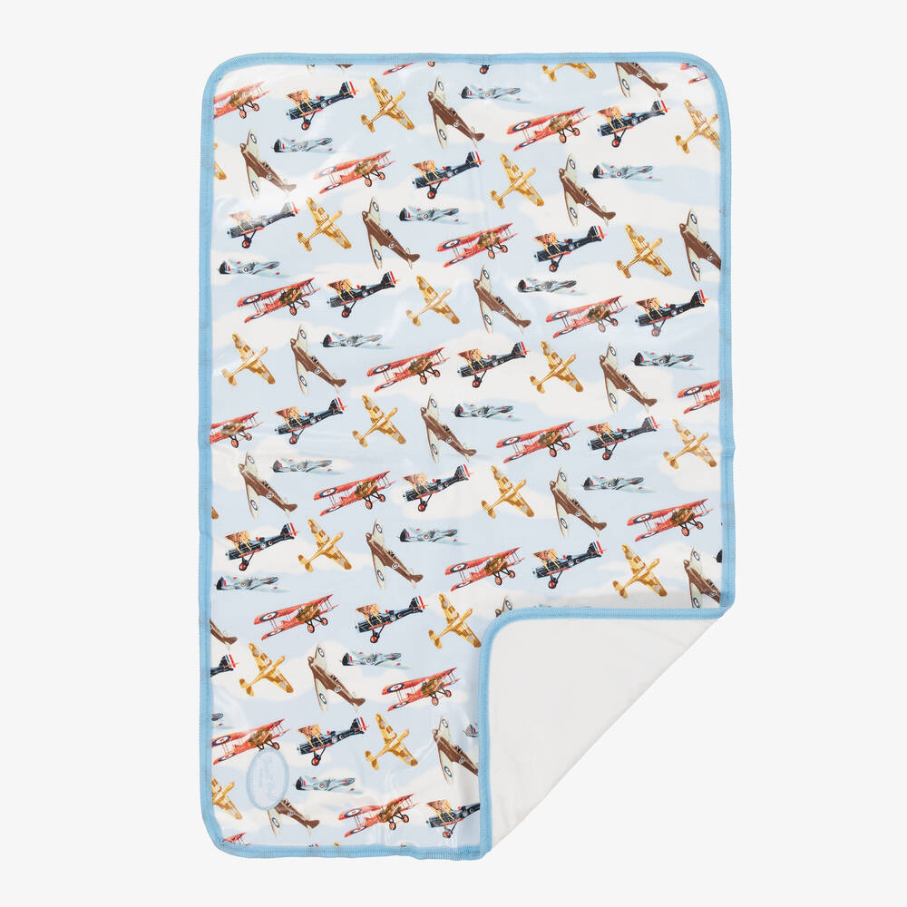 Powell Craft-Синяя сумка для пеленания с самолетами (36см) | Childrensalon