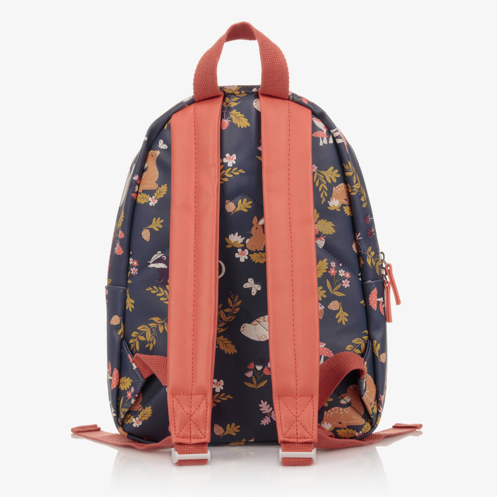 Powell Craft-Blue Woodland Print Backpack (31cm) | Childrensalon