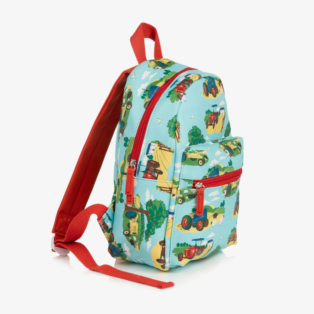 Powell Craft-Boys Blue Countryside Print Backpack (32cm) | Childrensalon