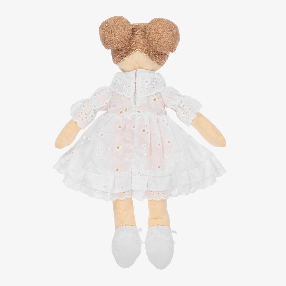 Powell Craft-Хлопковая тряпичная кукла в платье (38см) | Childrensalon