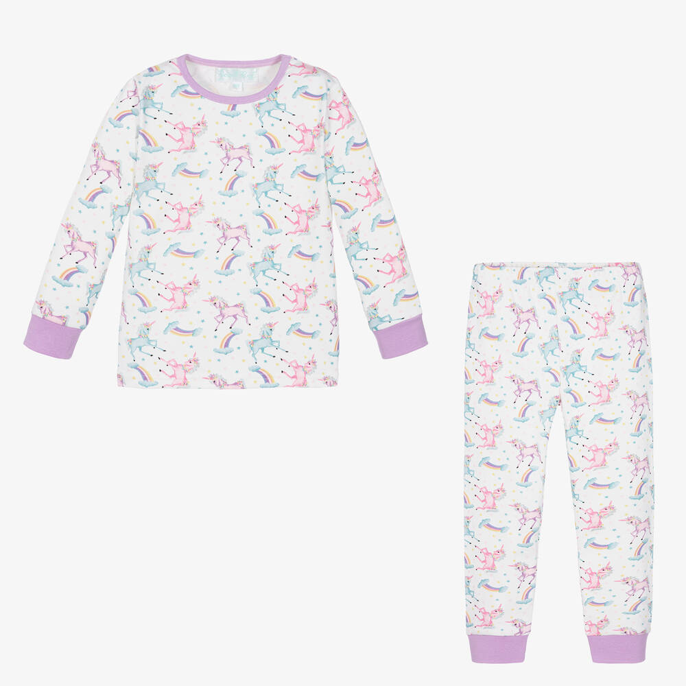 Powell Craft-Girls Cotton Long Pyjamas | Childrensalon