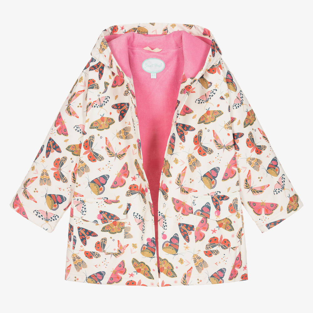 Powell Craft-معطف واقي من المطر لون عاجي للبنات | Childrensalon