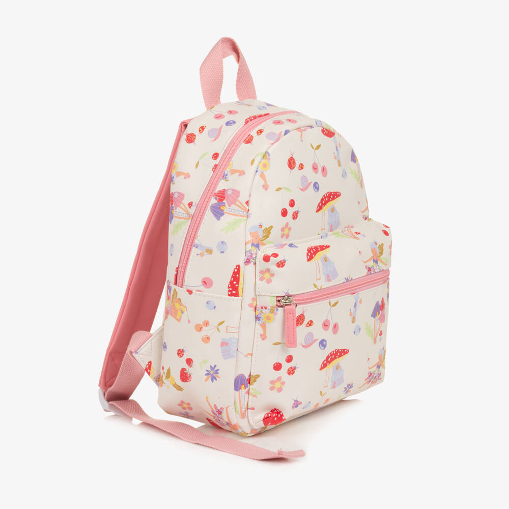 Powell Craft-Girls Pink Fairy Print Backpack (32cm) | Childrensalon