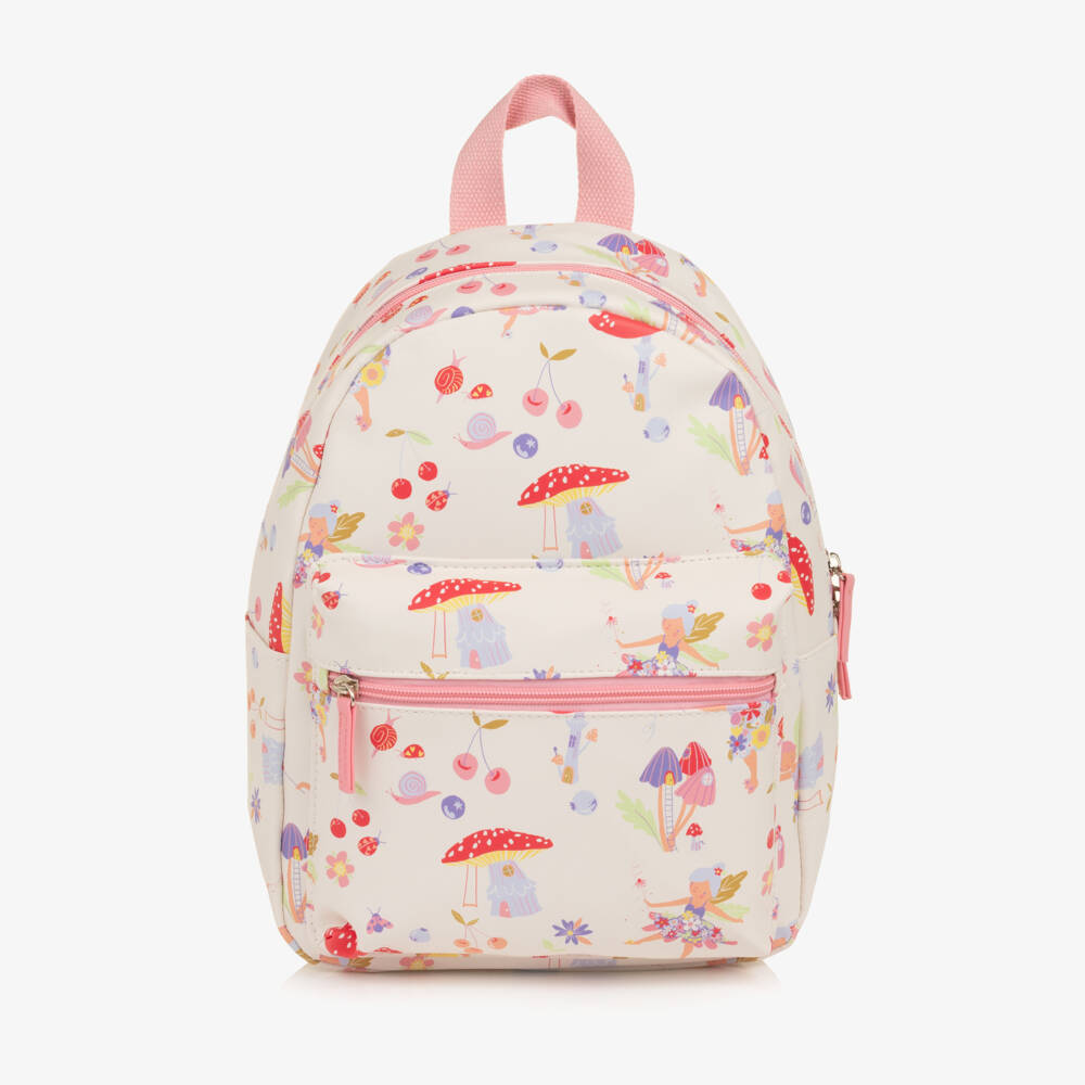 Powell Craft-Girls Pink Fairy Print Backpack (32cm) | Childrensalon