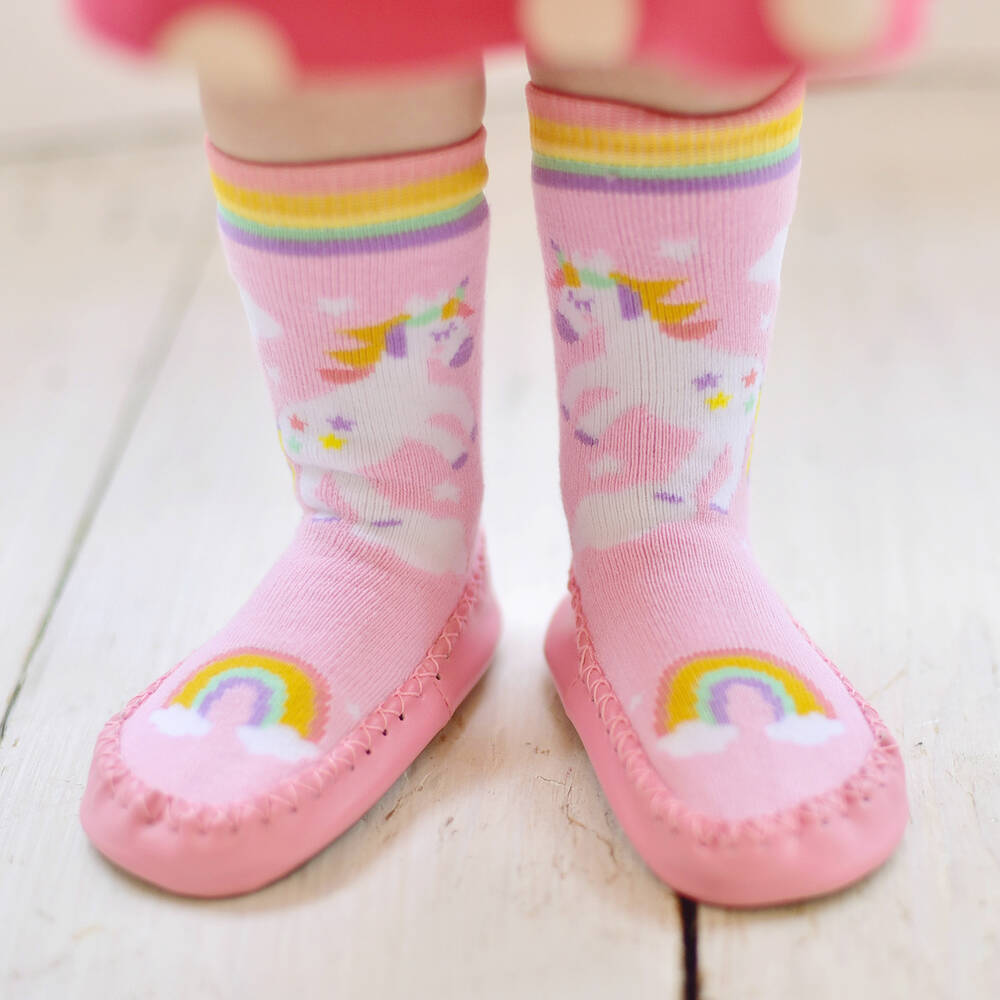 Powell Craft-Розовые тапочки с единорогом для девочек | Childrensalon