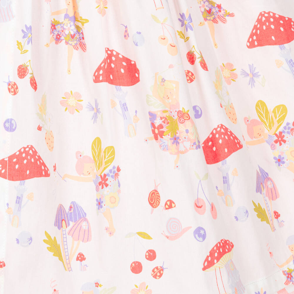 Powell Craft-Girls White & Pink Fairy Print Dress | Childrensalon