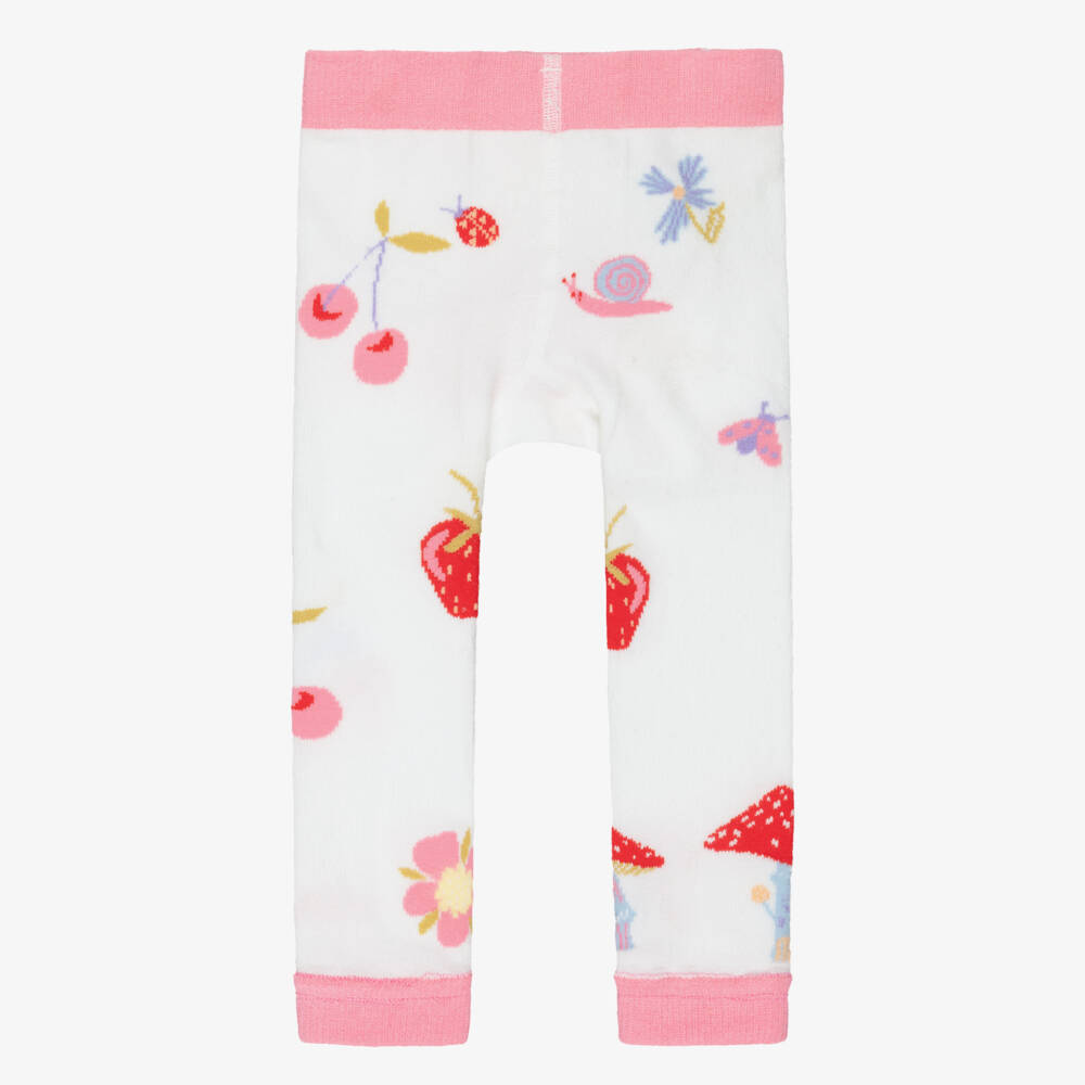 Powell Craft-Girls White & Pink Fairy Print Leggings | Childrensalon