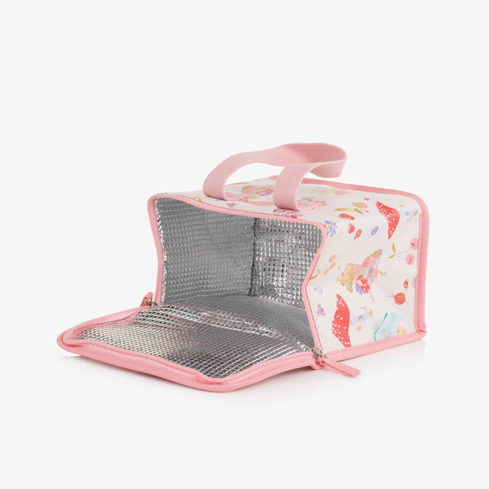 Powell Craft-Girls White & Pink Fairy Print Lunch Bag (21cm) | Childrensalon