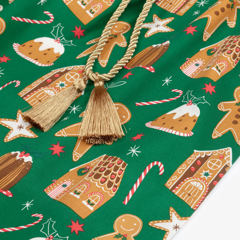 Powell Craft-Рождественский мешок зеленый с пряниками (75см) | Childrensalon