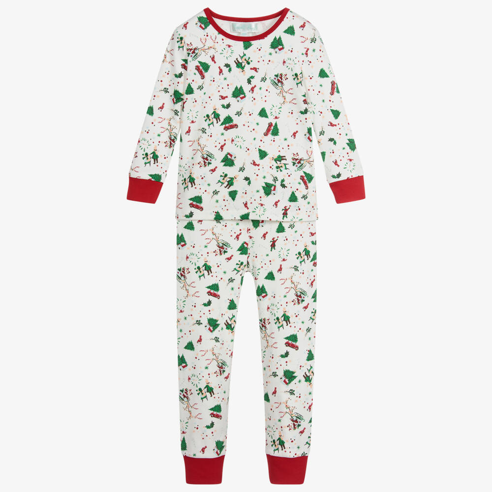 Powell Craft-Ivory Cotton Christmas Pyjamas | Childrensalon