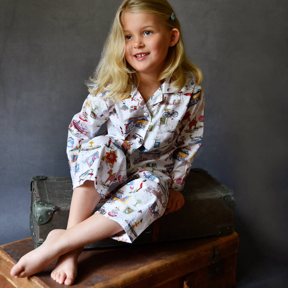 Powell Craft-Ivory Vintage Cotton Pyjamas | Childrensalon
