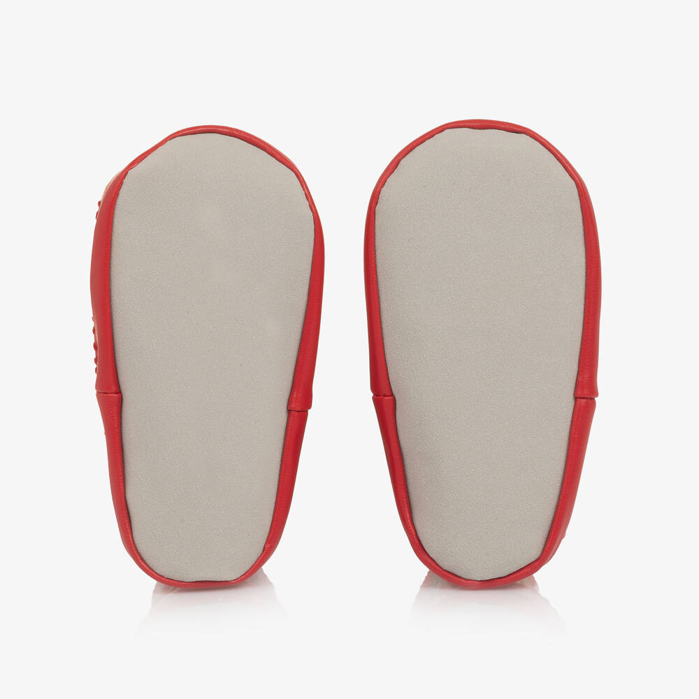 Powell Craft-Red & Green Gingerbread Baby Slipper Socks | Childrensalon