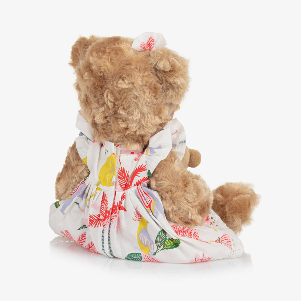 Powell Craft-Teddy Bear Soft Toy with Sultan's Garden Print Dress (30cm) | Childrensalon