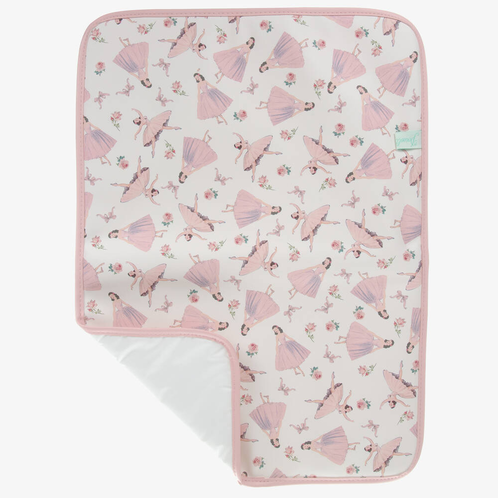 Powell Craft-Бело-розовая пеленальная сумка с балеринами (36см) | Childrensalon