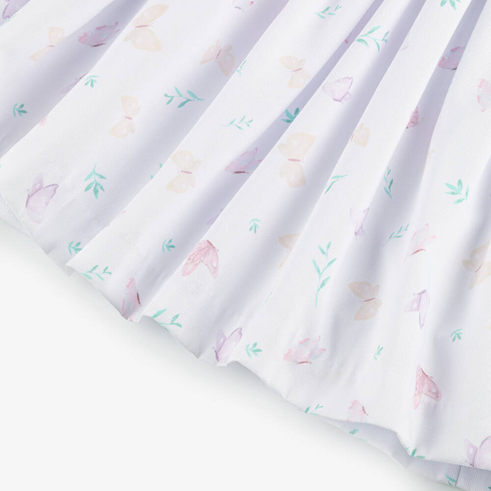 Pretty Originals-Girls Lilac Hand-Smocked Butterfly Dress & Headband Set | Childrensalon