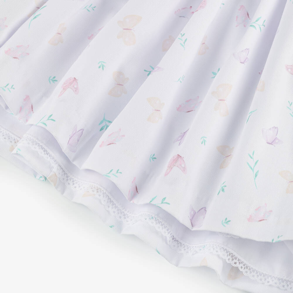 Pretty Originals-Girls Lilac Hand-Smocked Butterfly Dress & Headband Set | Childrensalon