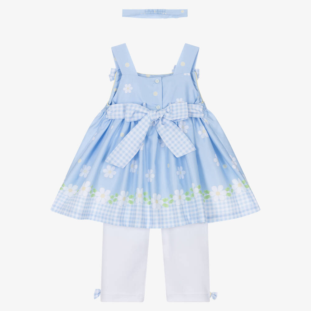 Pretty Originals-طقم ليقنز بطبعة ديزي لون أزرق فاتح للبنات | Childrensalon