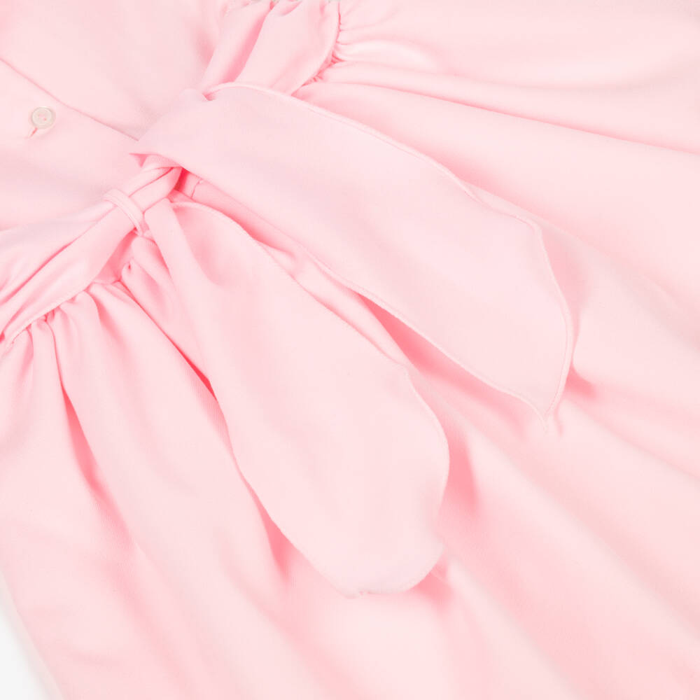 Pretty Originals-Girls Pink Dress with Rocking Horse Embroidery | Childrensalon