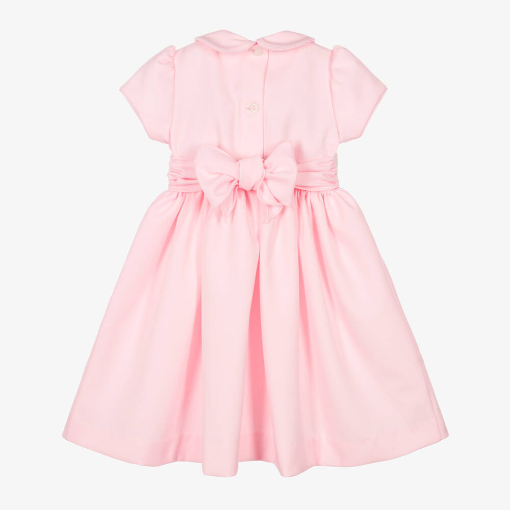 Pretty Originals-Girls Pink Dress with Rocking Horse Embroidery | Childrensalon
