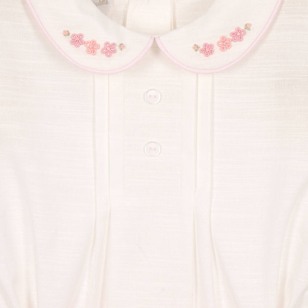 Pretty Originals-Girls Pink & Off-White Pleated Skirt Set | Childrensalon