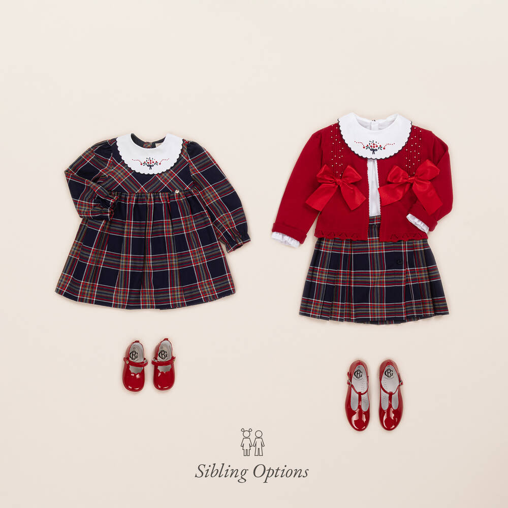 Pretty Originals-كارديغان قطن محبوك لون أحمر للبنات | Childrensalon