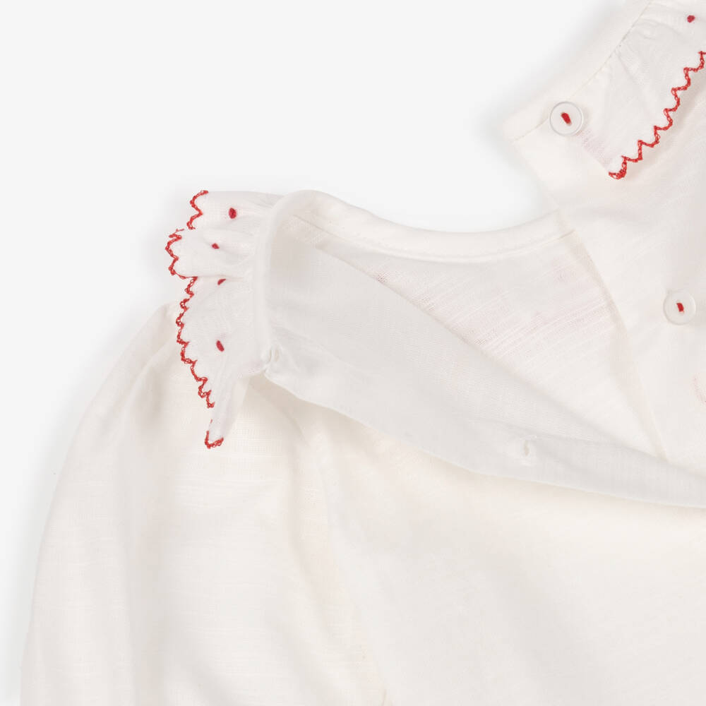 Pretty Originals-Комплект с сарафаном бело-красный для девочек | Childrensalon