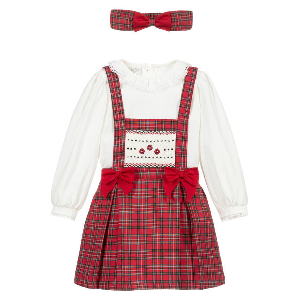 BALLOON CHIC - Tartan  Skirt Set - Red main image 1