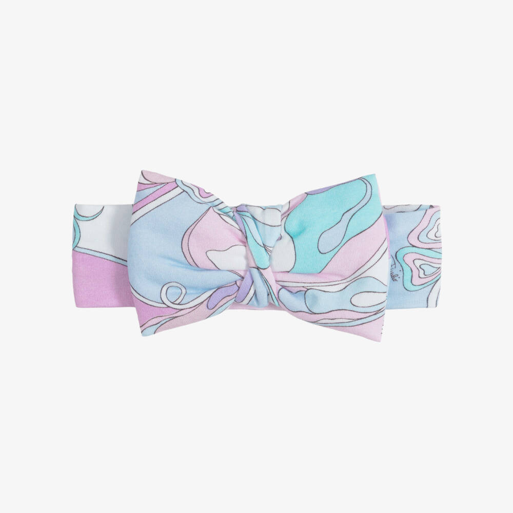 PUCCI-Baby Girls Lavender & Pink Orchidee Headband with Bow | Childrensalon