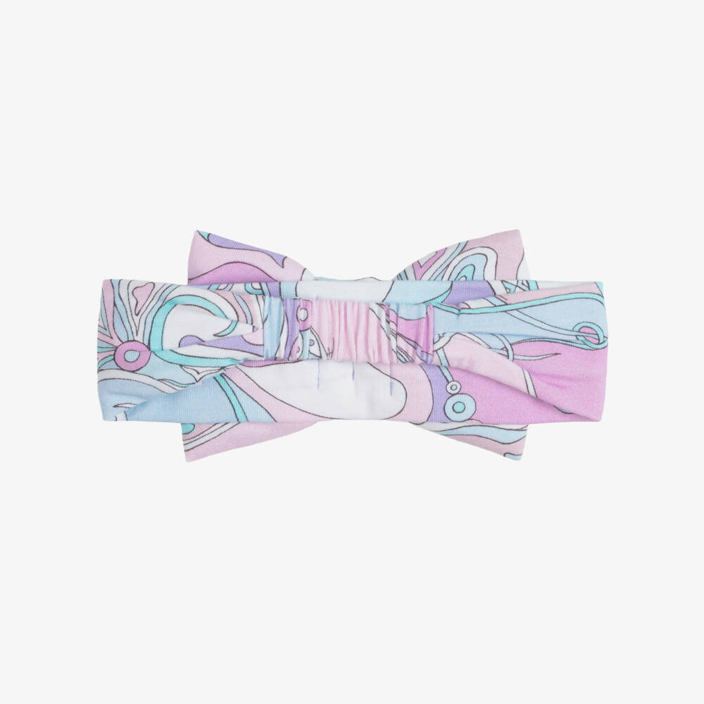 PUCCI-Baby Girls Lavender & Pink Orchidee Headband with Bow | Childrensalon