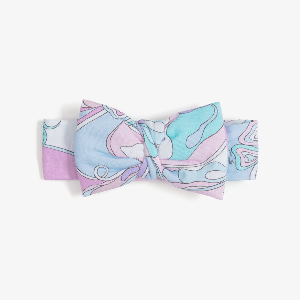 PUCCI-Baby Girls Lilac & Pink Orchidee Headband with Bow | Childrensalon