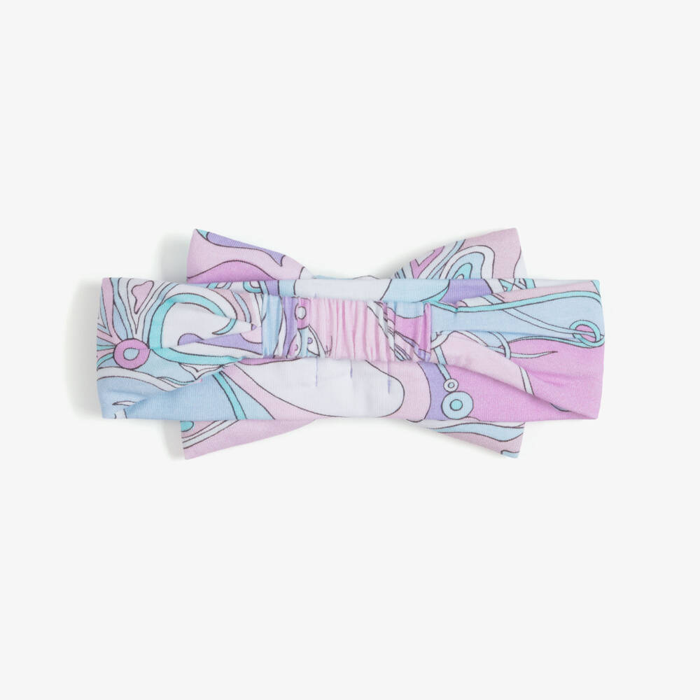 PUCCI-Baby Girls Lilac & Pink Orchidee Headband with Bow | Childrensalon